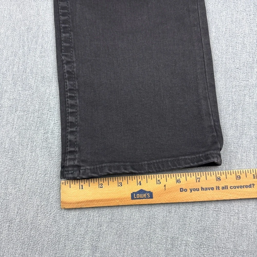 True Religion Jeans Mens 36 Black Denim Ricky Flap Relaxed Straight Pants NWT